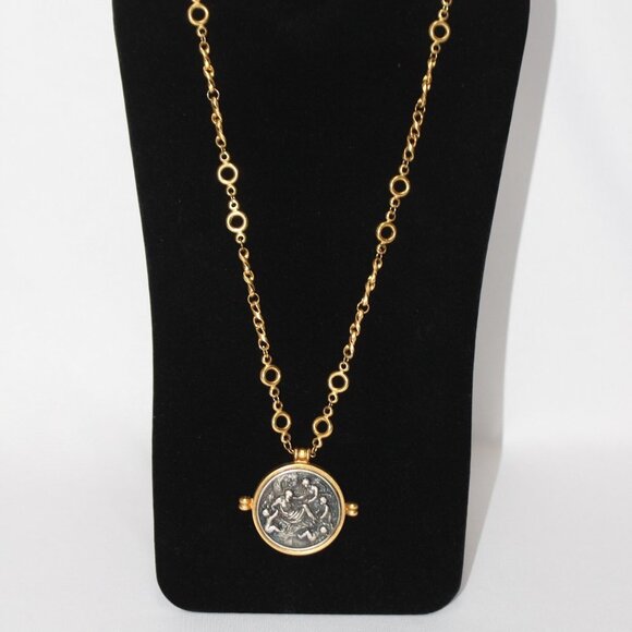 Source Unknown Jewelry - Faux Ancient Coin Medallion Necklace